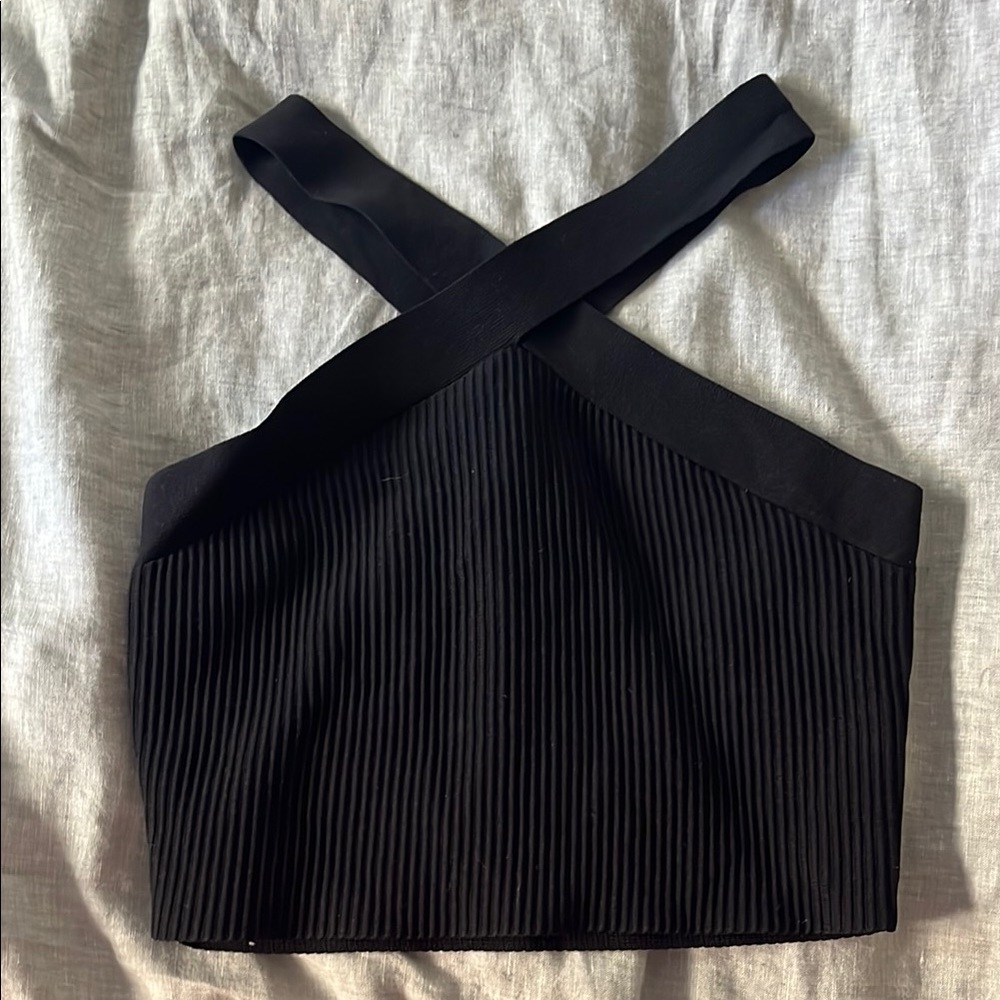 Black criss cross top